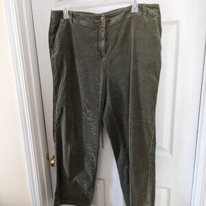 Women's dark green corduroy pants, size 18
